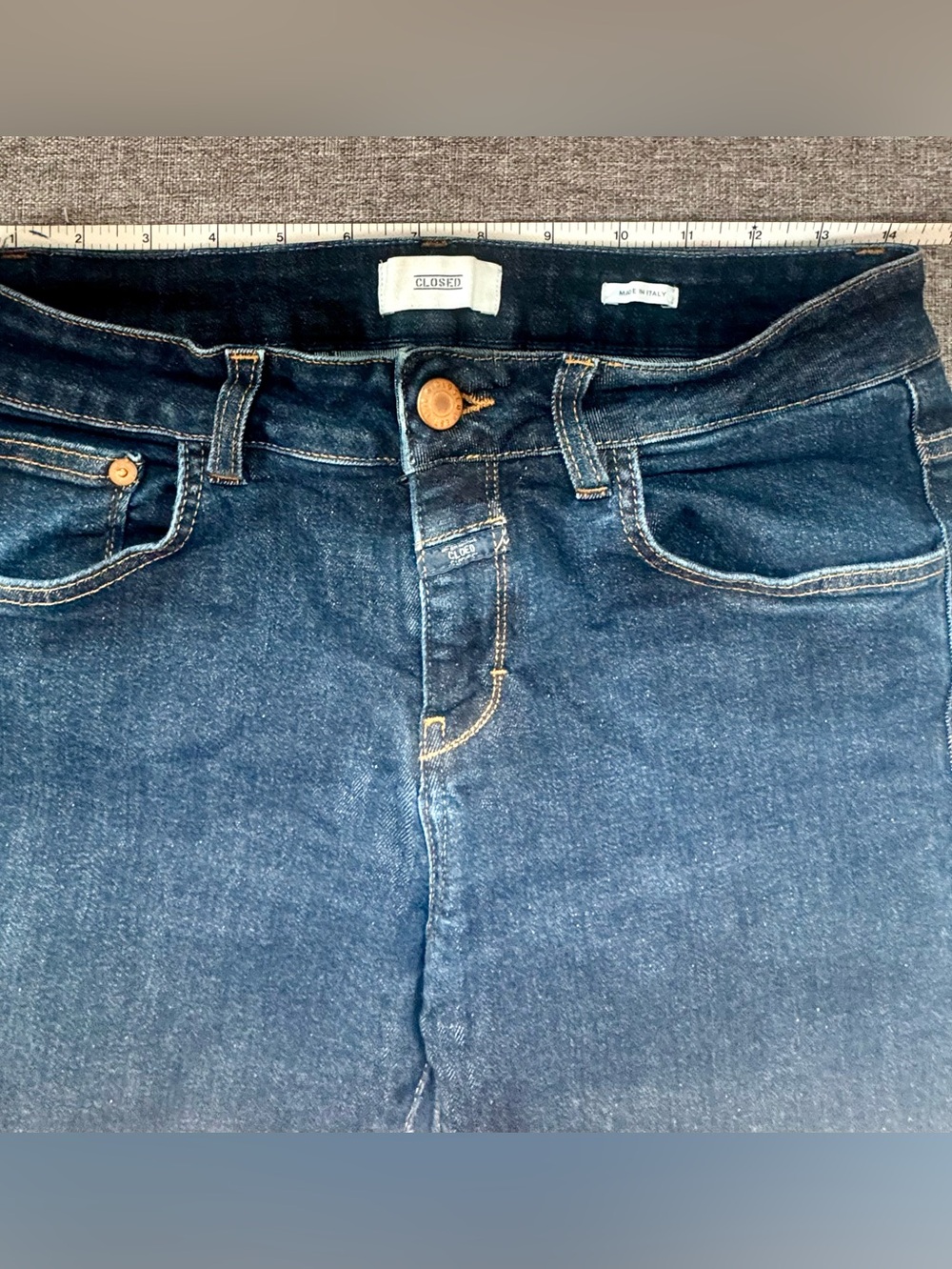 Closed Skinny Jeans, Made in Italy, Size 28, Dark Wash Stretch Denim